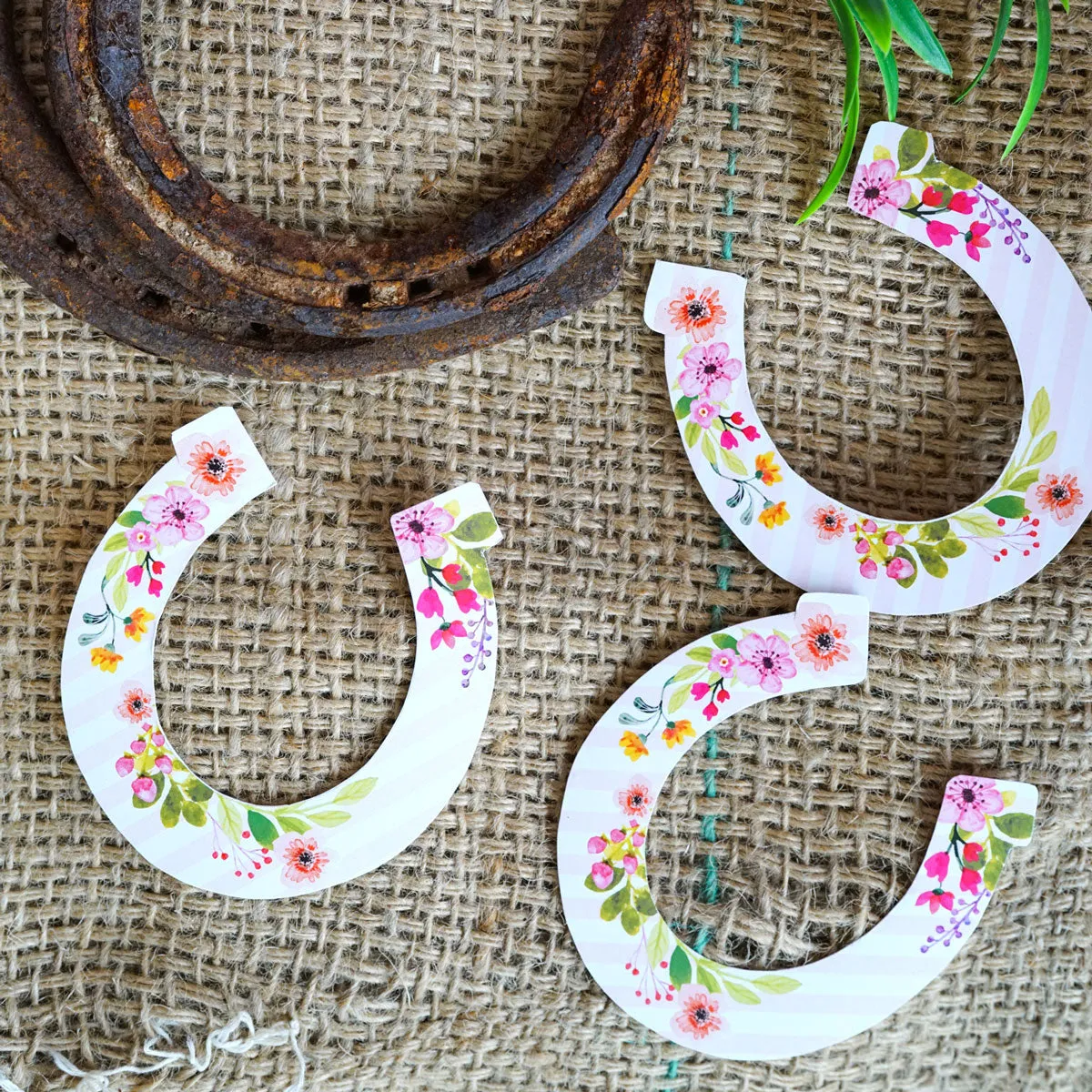 Horse Birthday Party Horseshoe Cutouts | Pony Party Horseshoe Cutouts