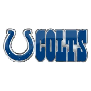 Indianapolis Colts Heavy Duty Aluminum Embossed Color Emblem - Alternate