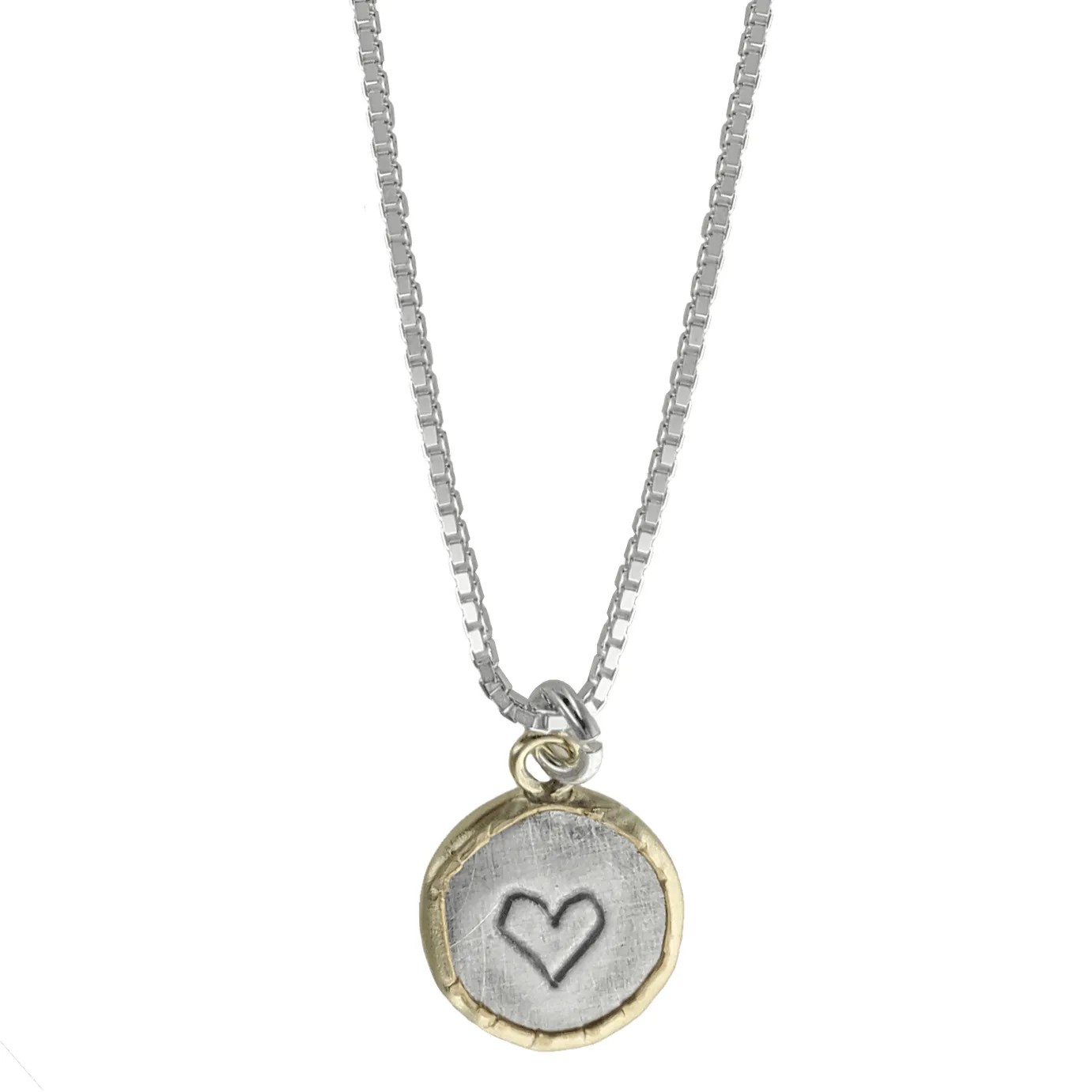 Israeli Kobi Roth Petite Gold Wrapped Sterling Heart Necklace