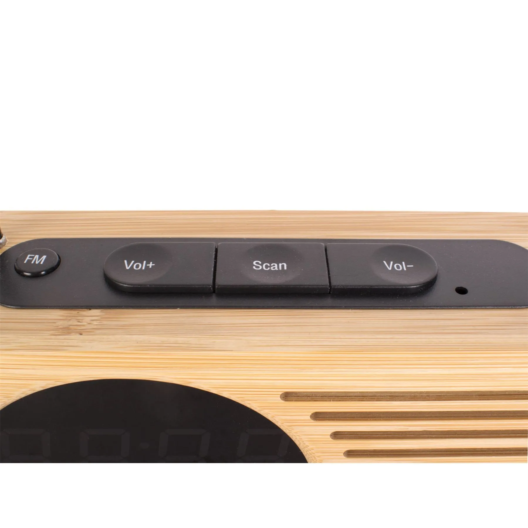 Karlsson Bamboo Retro Radio Alarm Clock