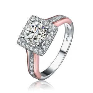 La Roche Halo Square Engagement Ring