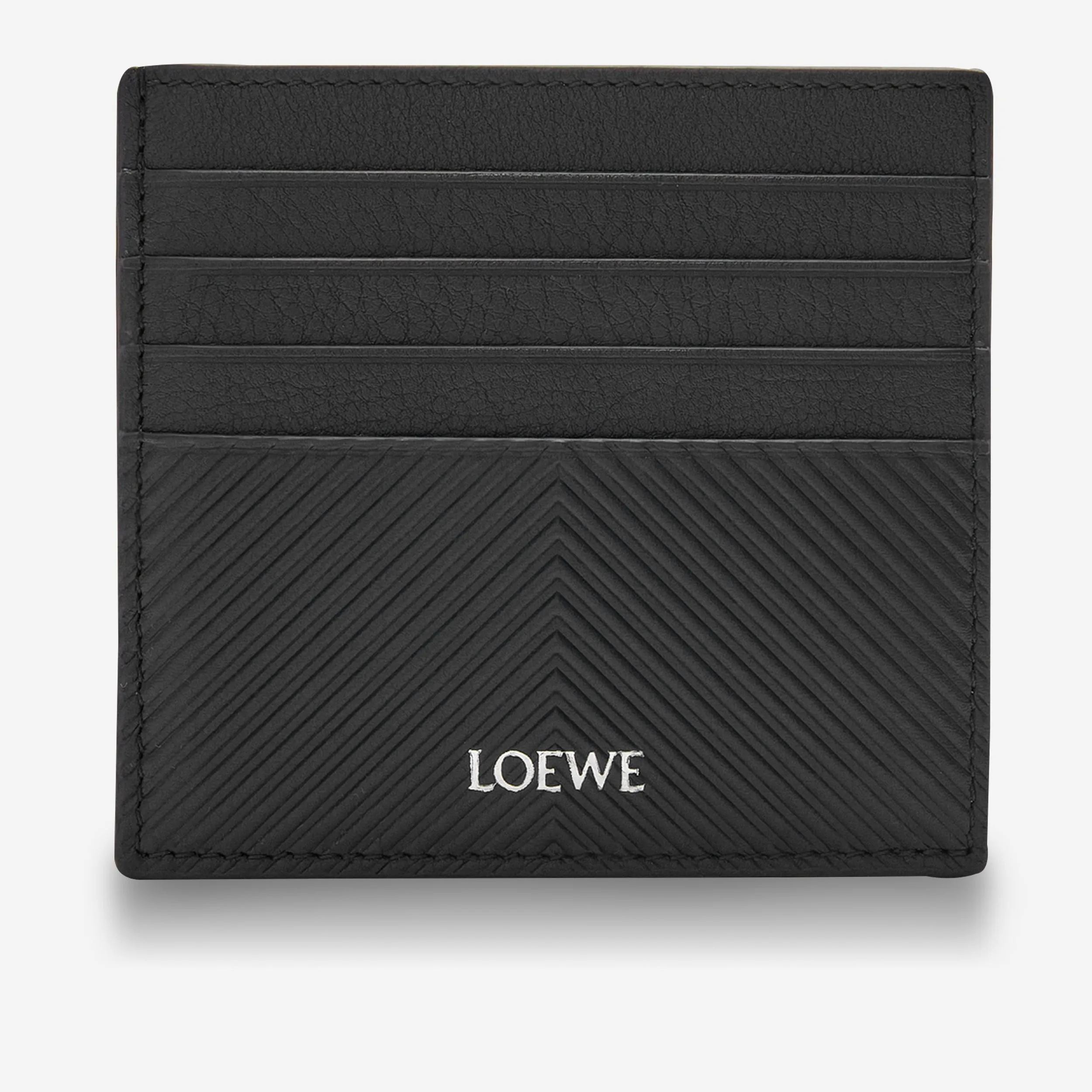 Loewe Textured Calfskin Open Cardholder