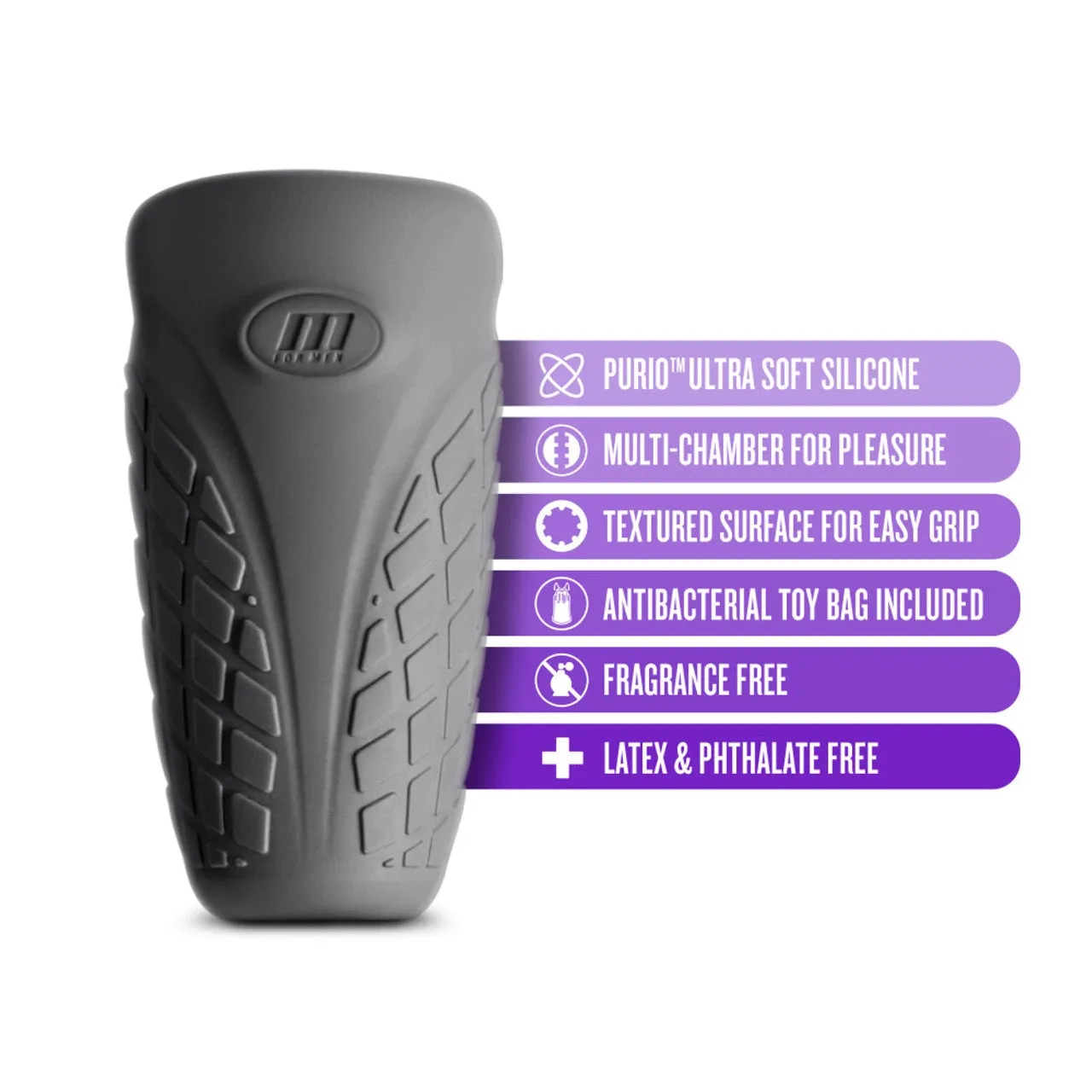 M-Elite Platinum Gript - Silicone Penis Stroker