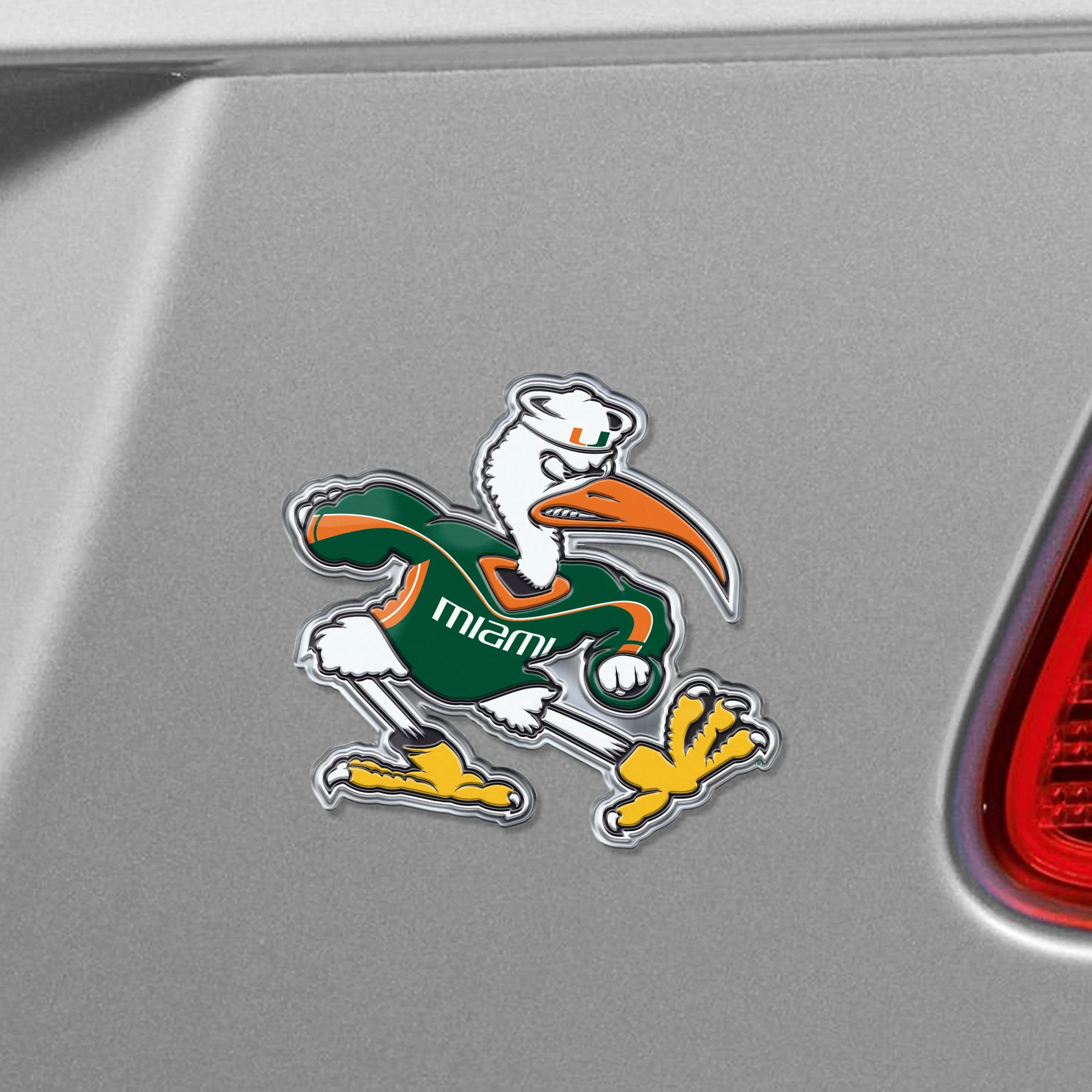 Miami Hurricanes Heavy Duty Aluminum Embossed Color Emblem - Alternate