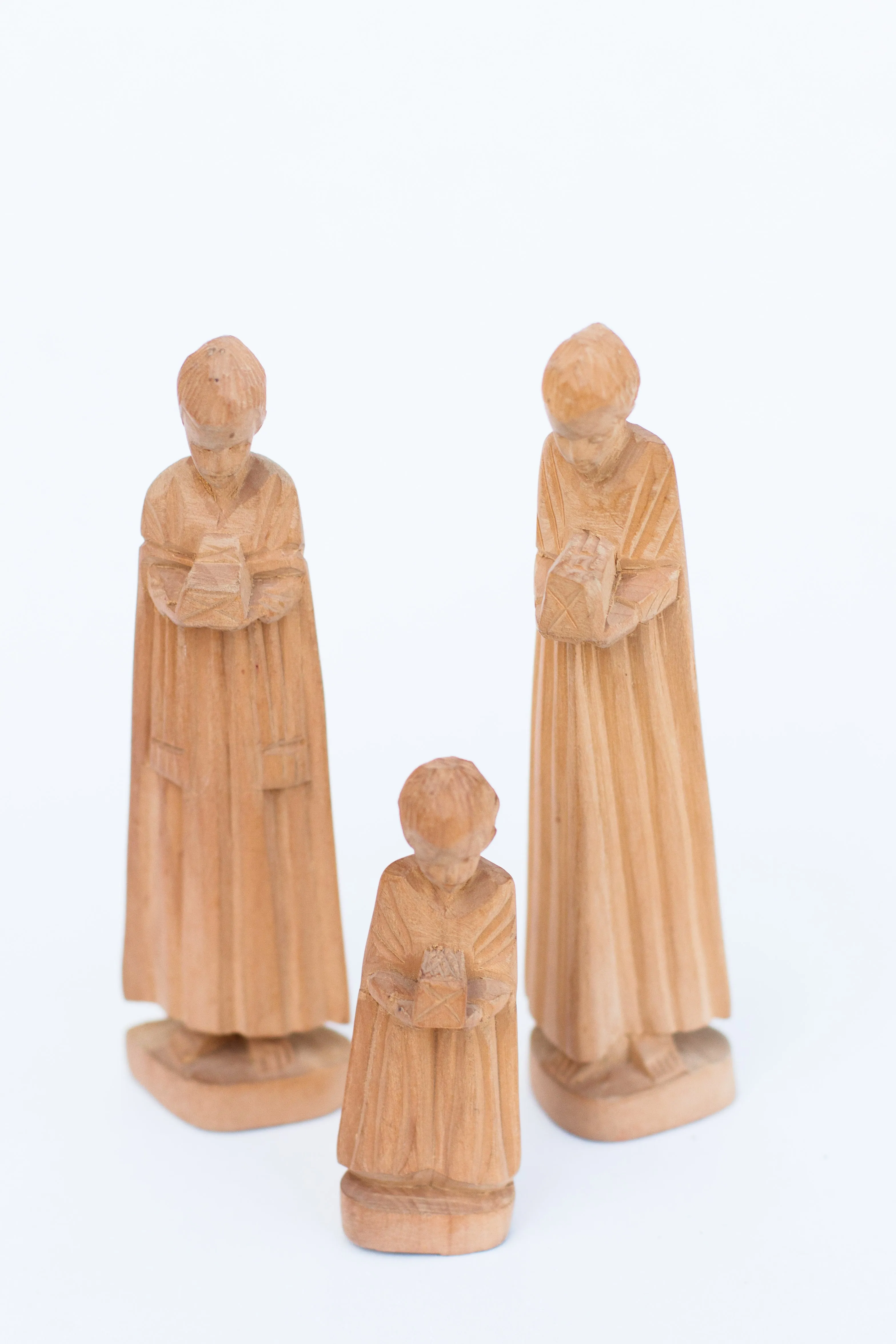 Miniature Hand-Carved Fanazava Wood Nativity, 9-Piece