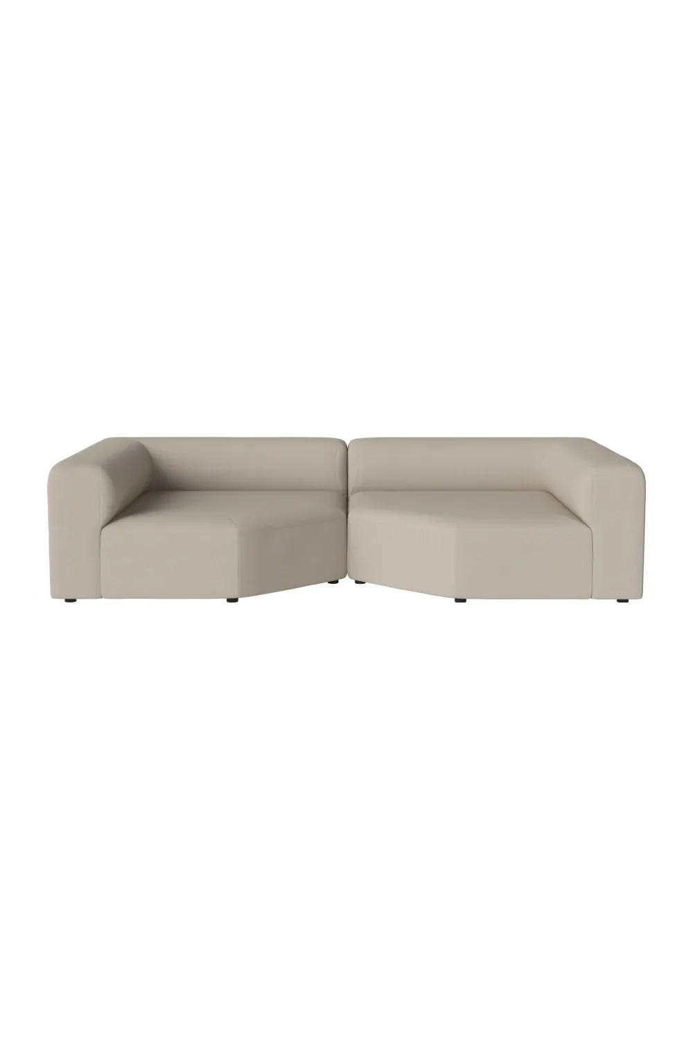 Modern Minimalist 2-Unit Modular Sofa | Bolia Angle