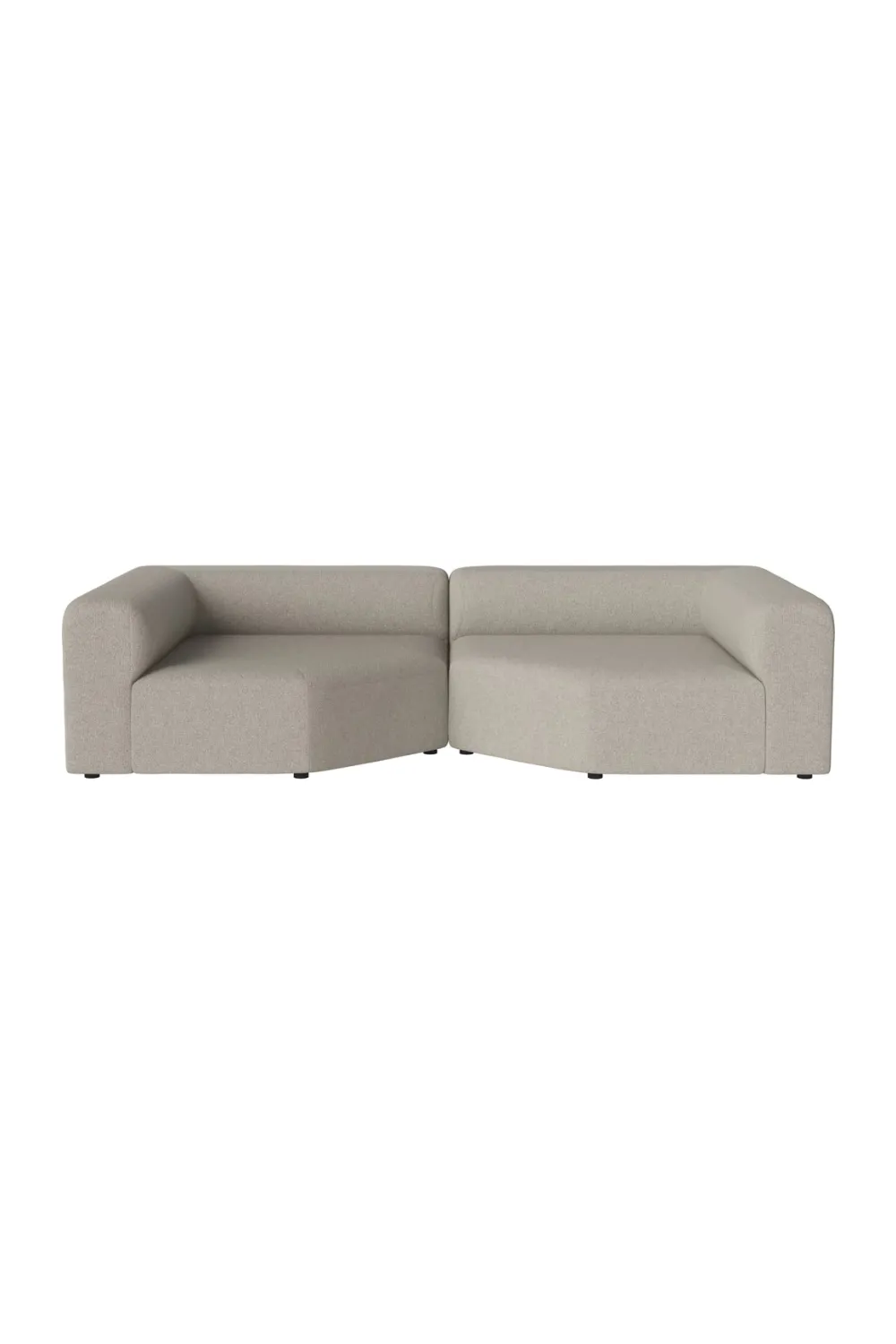 Modern Minimalist 2-Unit Modular Sofa | Bolia Angle