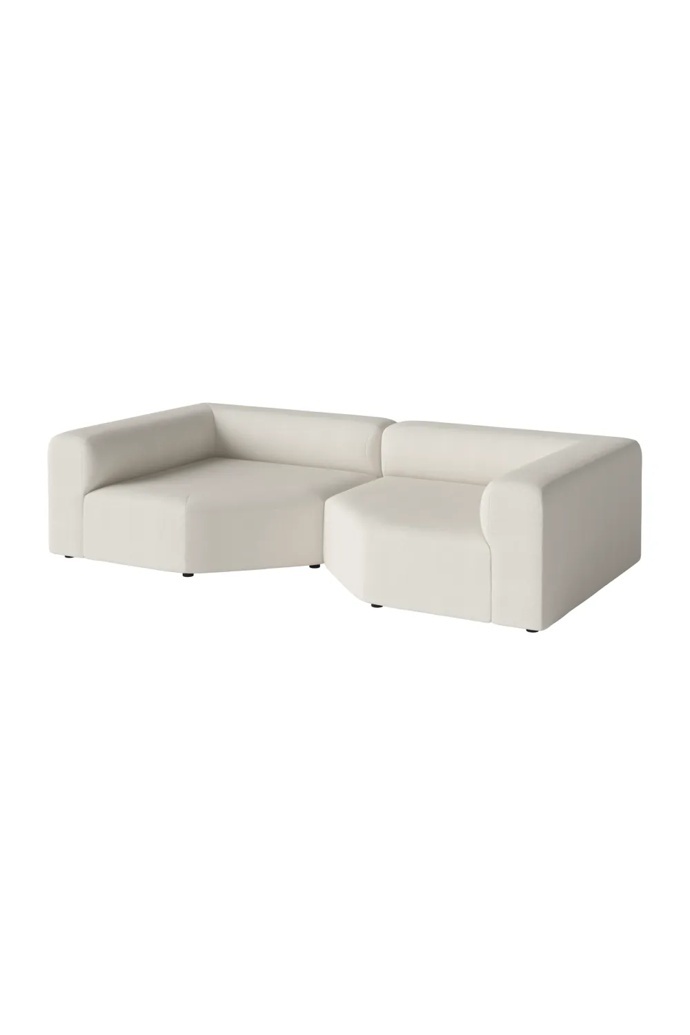 Modern Minimalist 2-Unit Modular Sofa | Bolia Angle