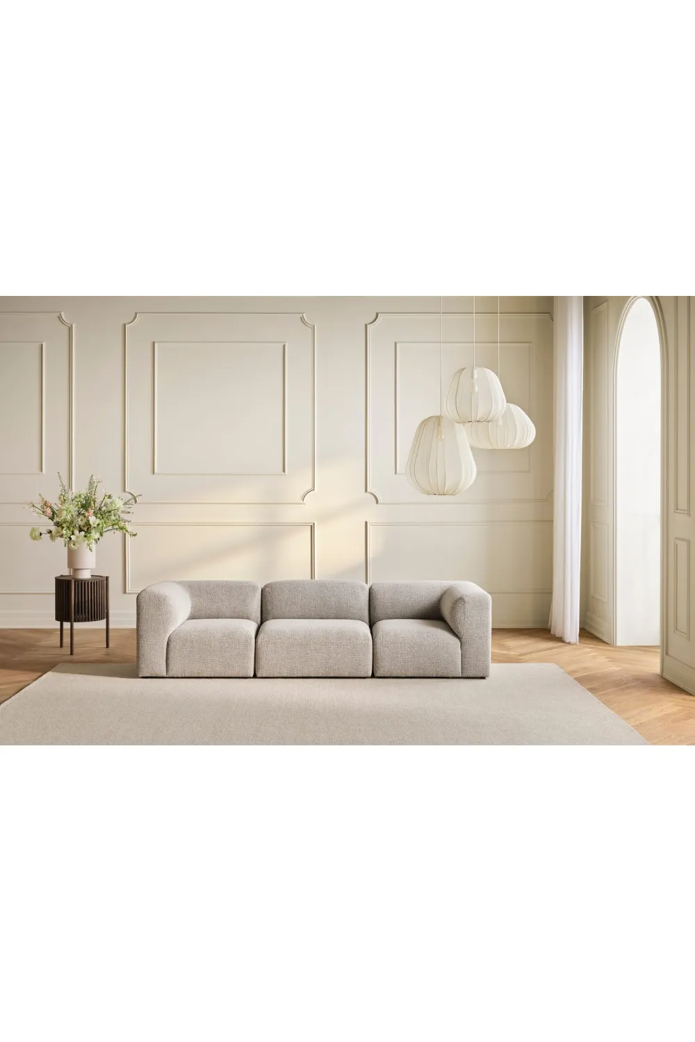 Modern Minimalist 3-Unit Modular Sofa L | Bolia Angle