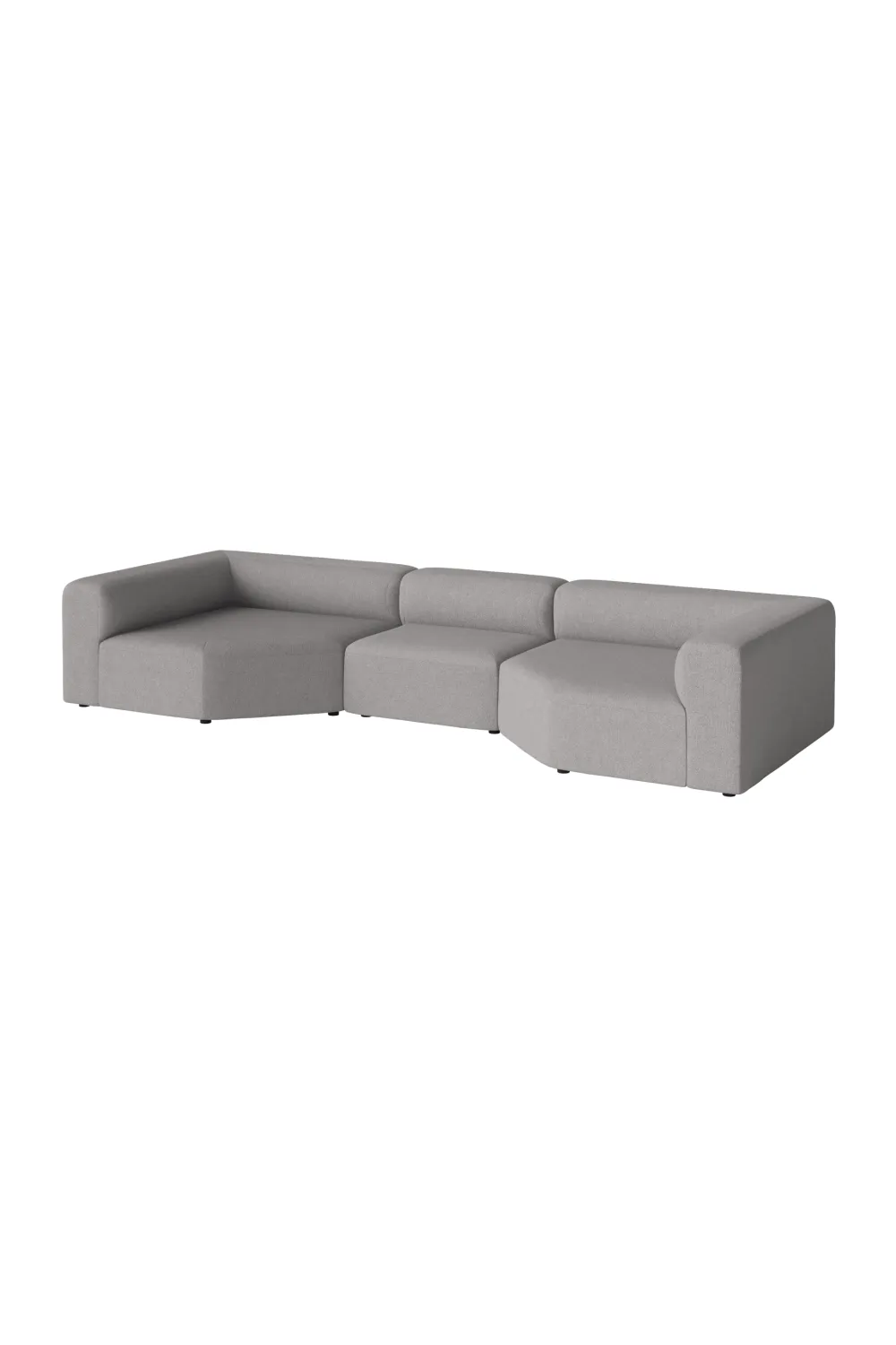 Modern Minimalist 3-Unit Modular Sofa L | Bolia Angle