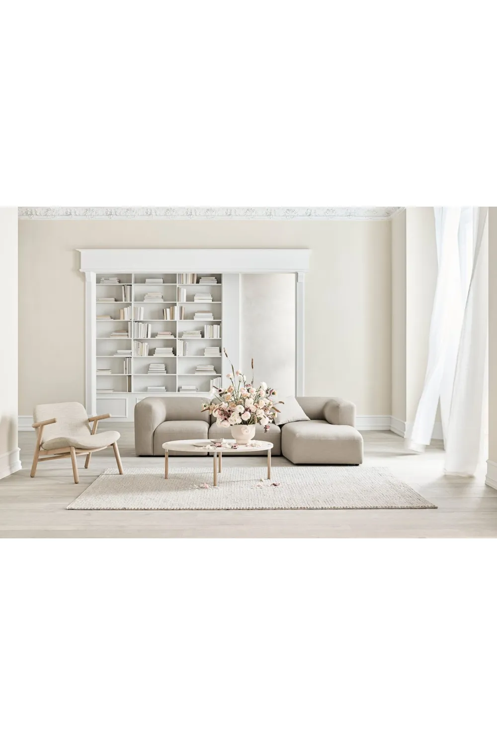 Modern Minimalist 3-Unit Modular Sofa L | Bolia Angle