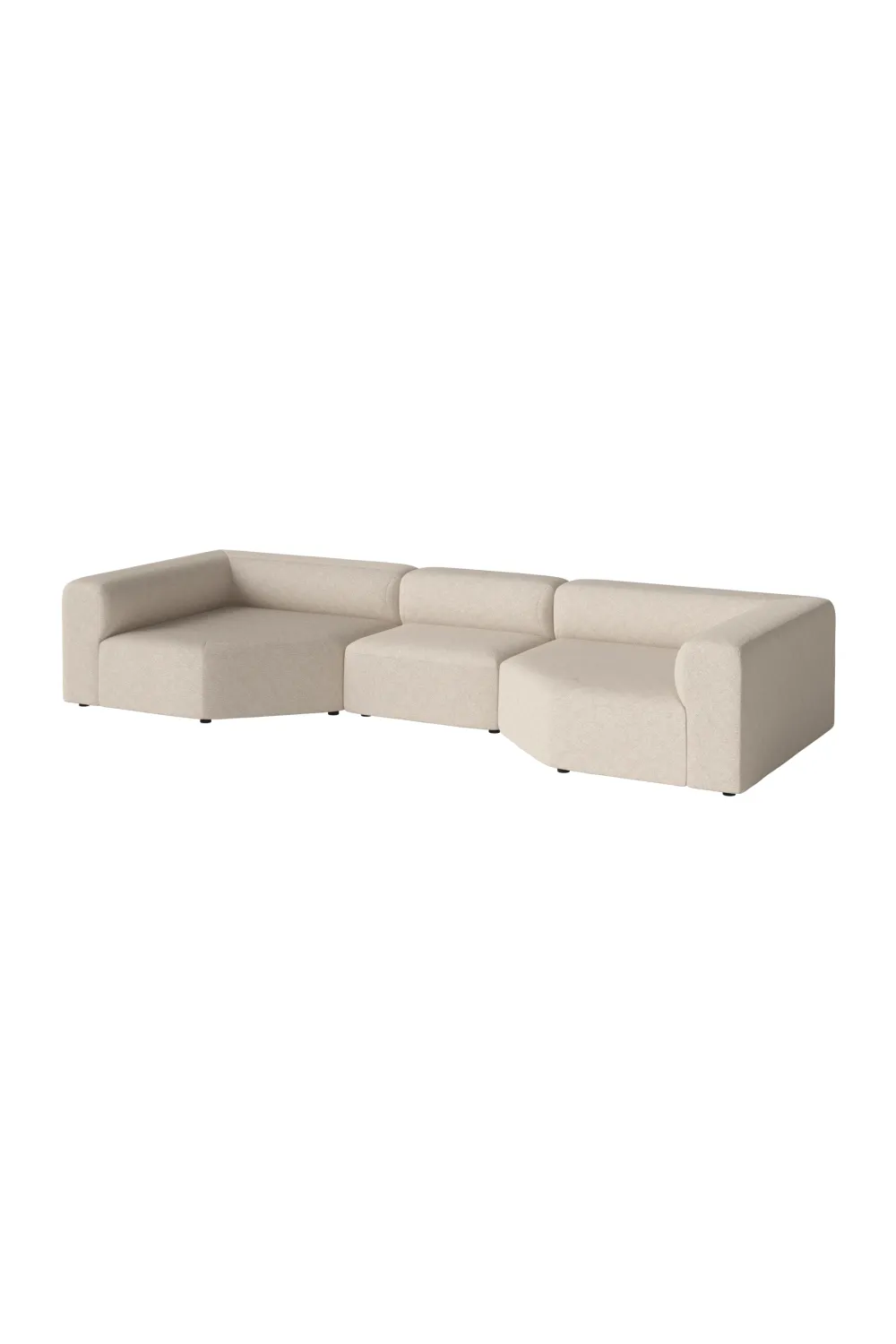 Modern Minimalist 3-Unit Modular Sofa L | Bolia Angle