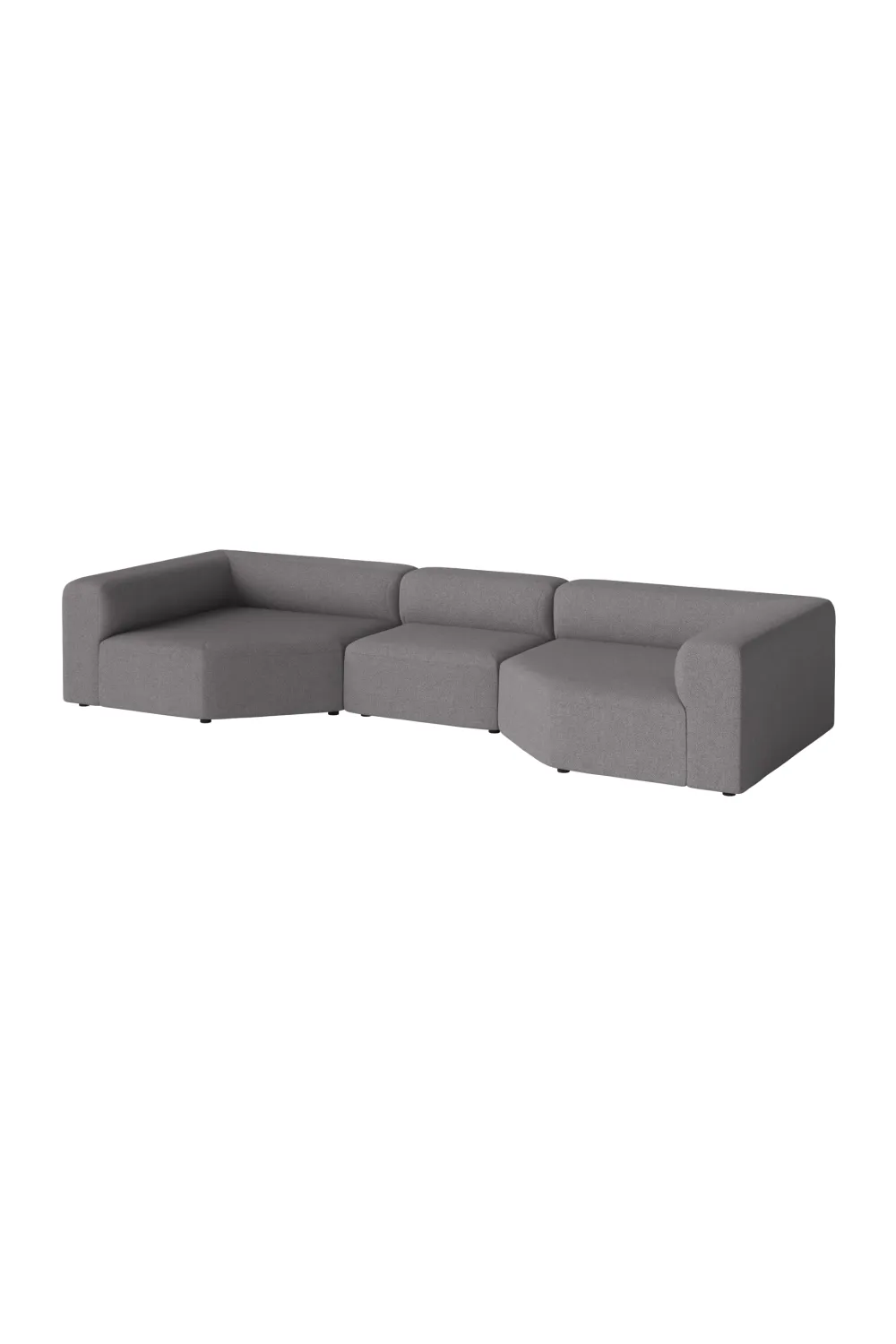 Modern Minimalist 3-Unit Modular Sofa L | Bolia Angle