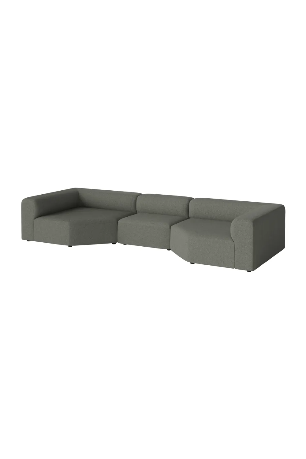 Modern Minimalist 3-Unit Modular Sofa L | Bolia Angle