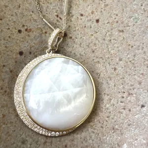 One of a Kind Moon Phase Mother of Pearl Pendant