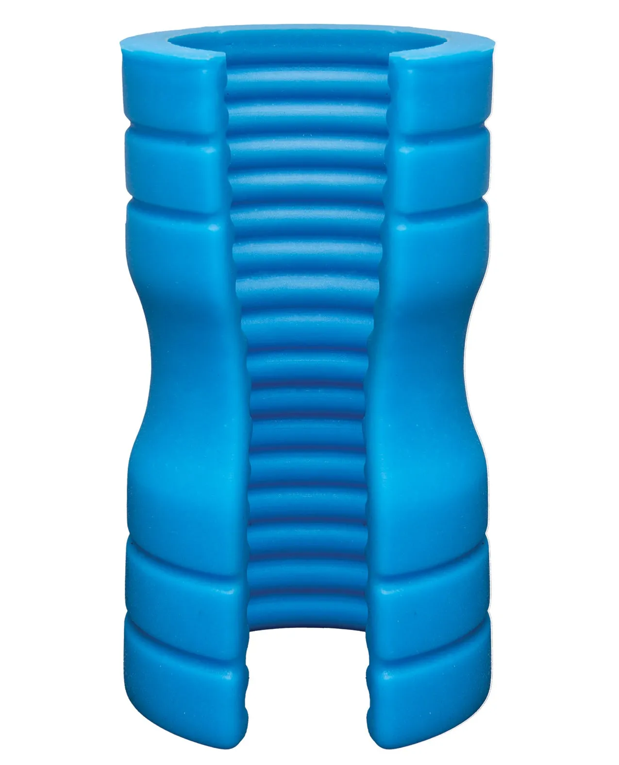 OptiMale Truskyn Silicone Stroker Ribbed - Blue