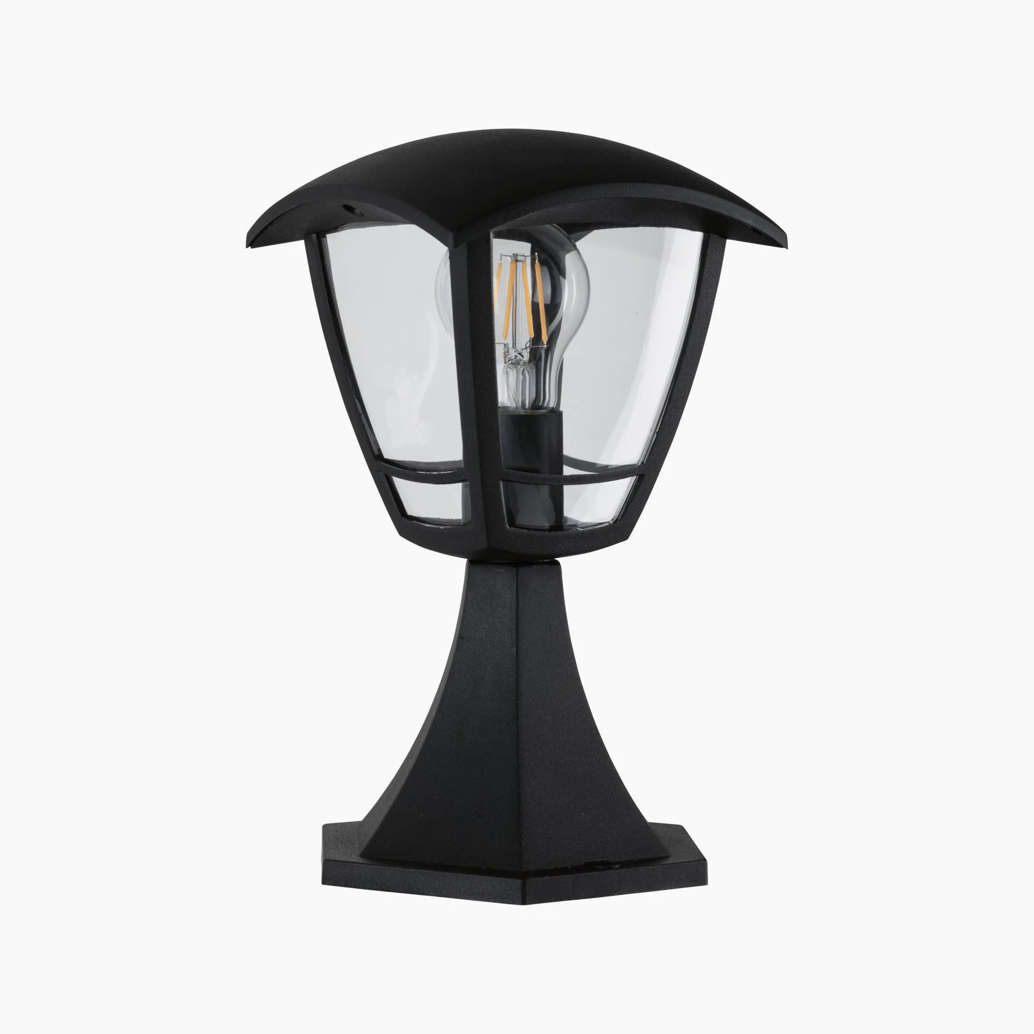 Outdoor Classic Curved 12W LED Bollard Light in Black