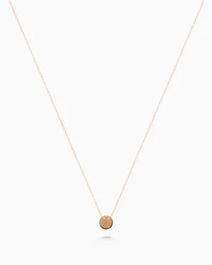 Personalised Plate Necklace | Solid Rose Gold