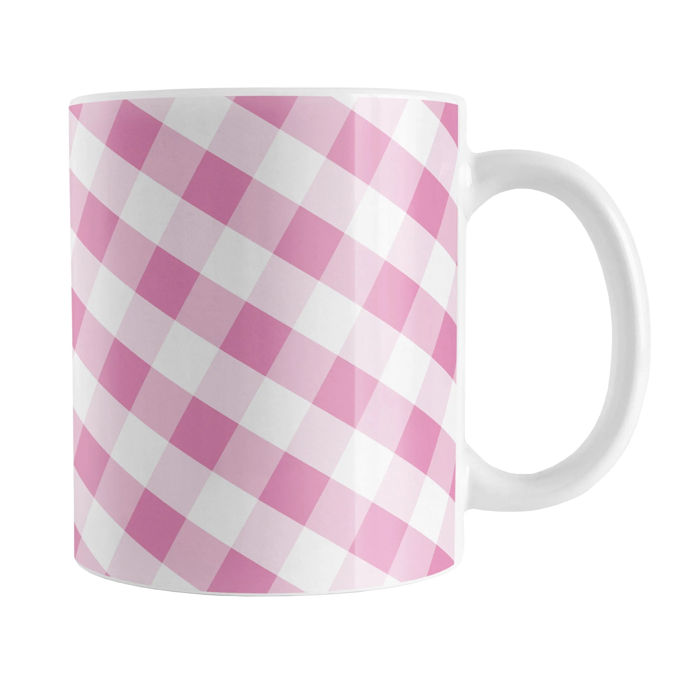 Pink Gingham Mug