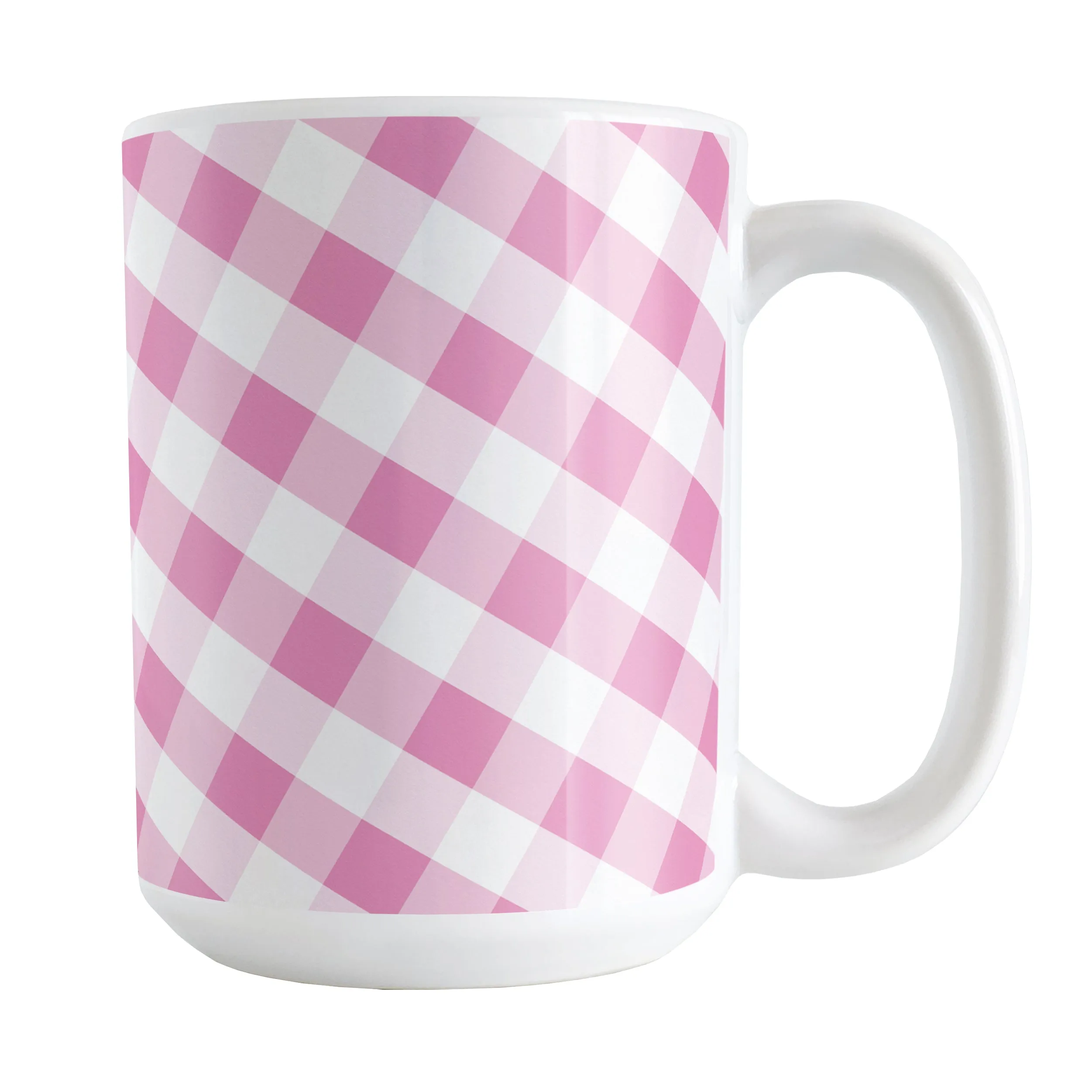 Pink Gingham Mug