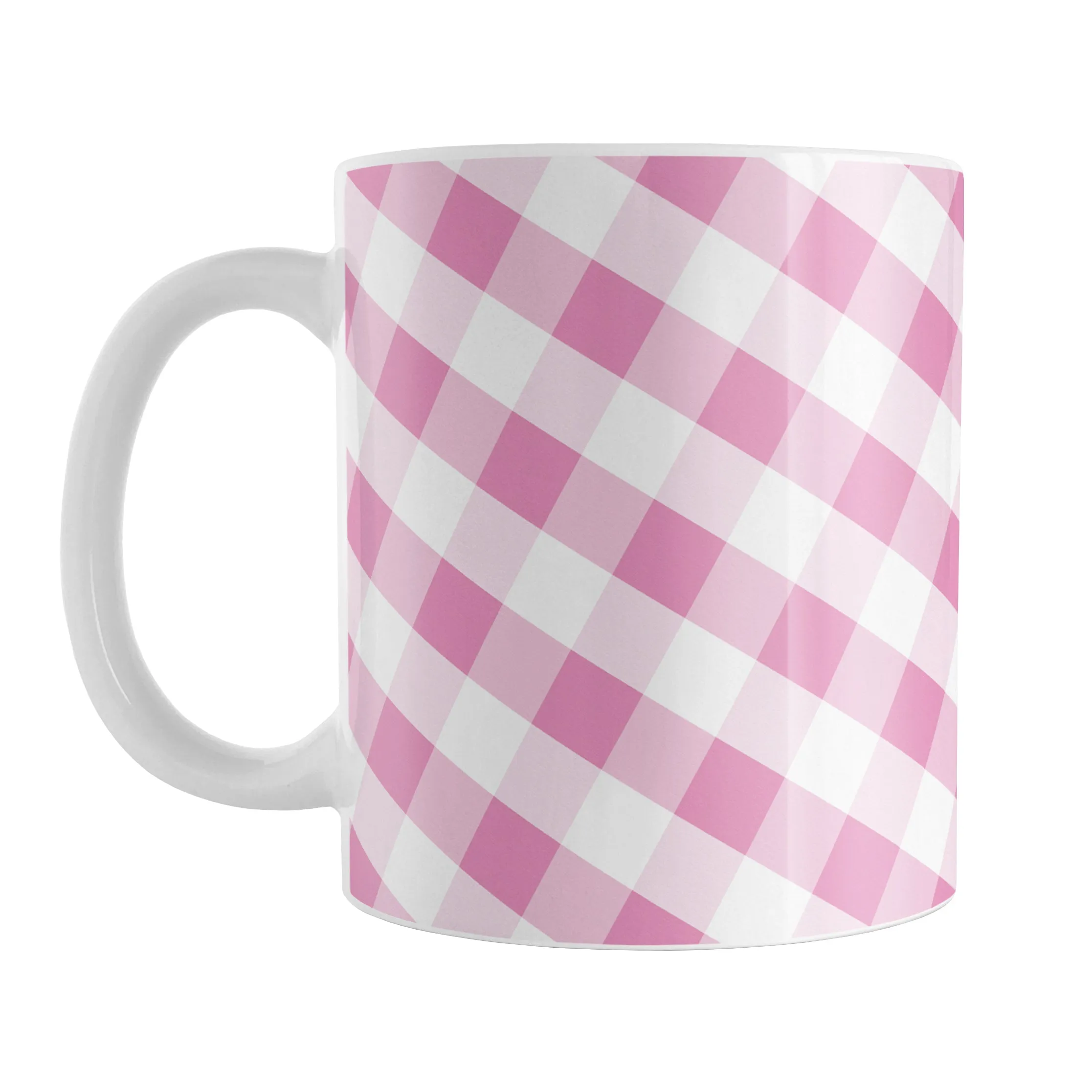 Pink Gingham Mug