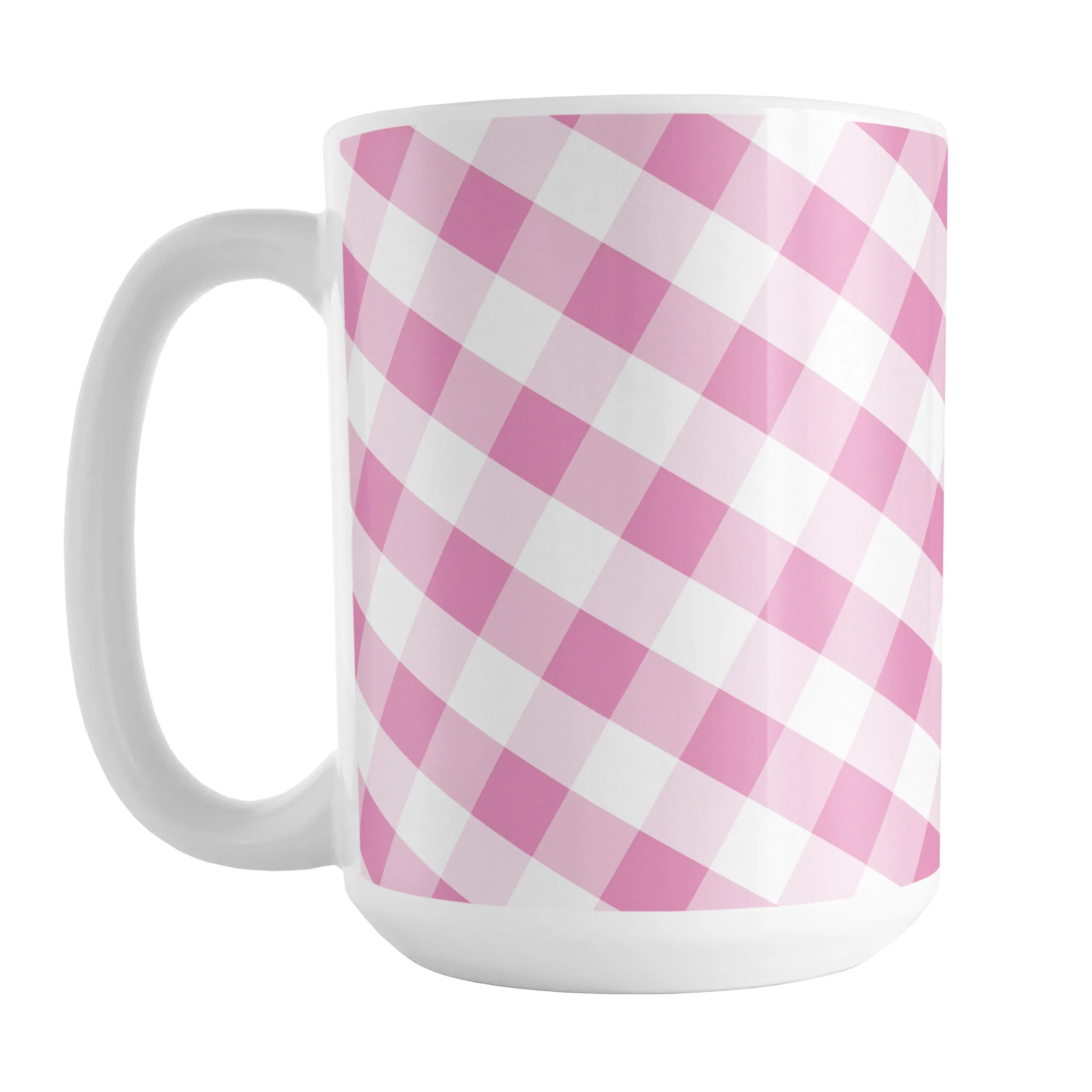 Pink Gingham Mug