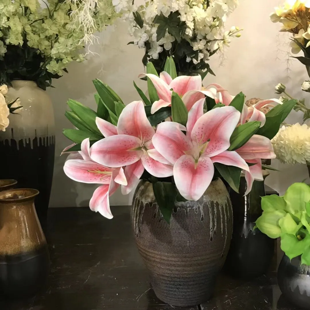 Pink Soft Touch Stargazer Lily Artificial flowers