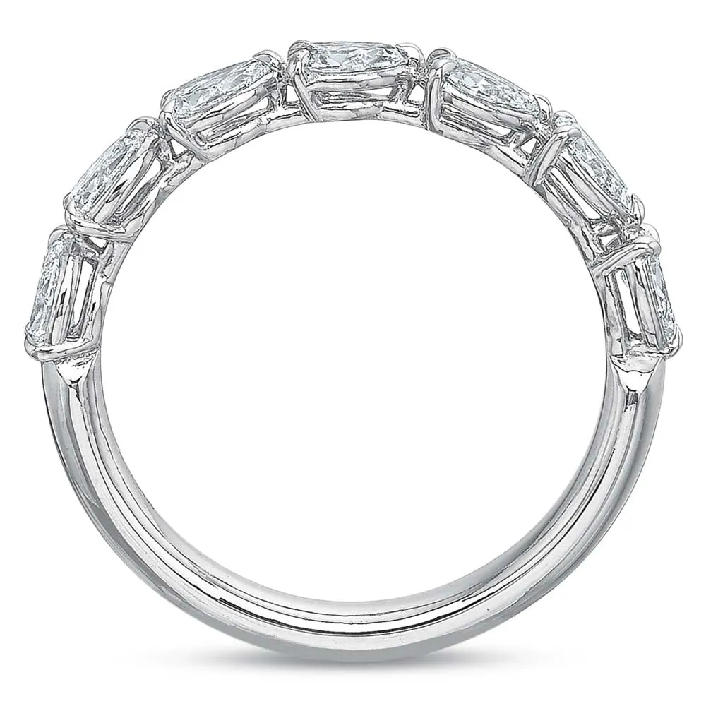 Platinum Pear Shape Diamond Band