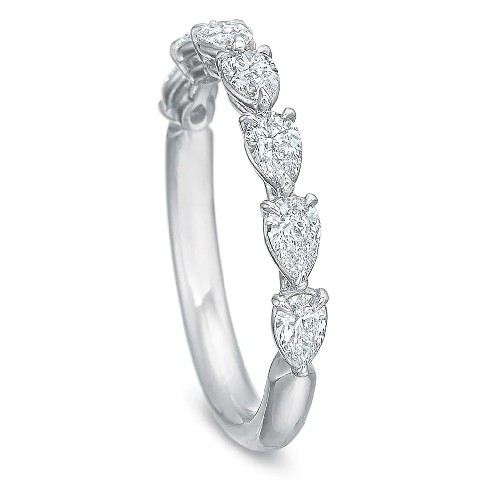 Platinum Pear Shape Diamond Band