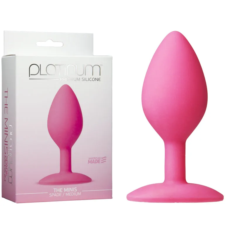 Platinum Premium Silicone - The Minis - Spade - Medium Pink