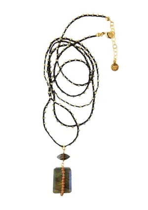 Provo Knotted Pendant Necklace - Sunstone