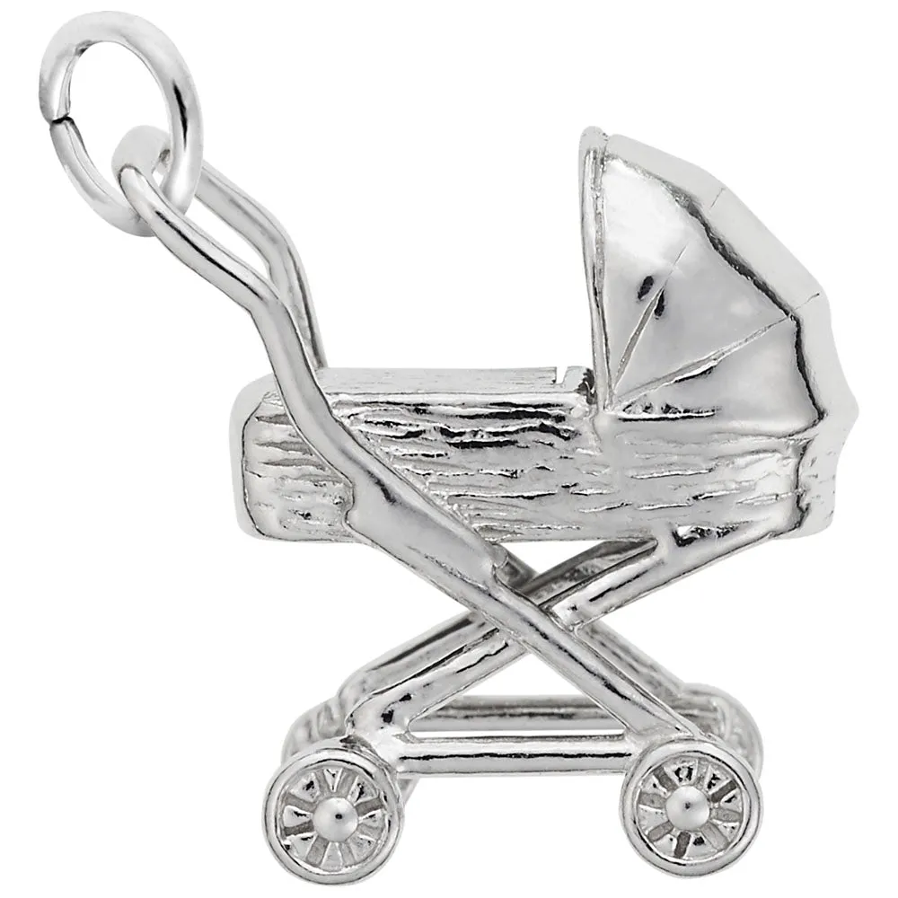 Rembrandt Charms - Traditional Baby Carriage Charm - 3209