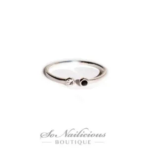 Rhodium Dainty Midi Ring - ONLY 1 LEFT!