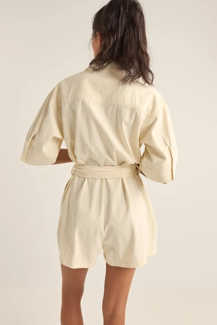 Rhythm Boiler Playsuit - CREAM