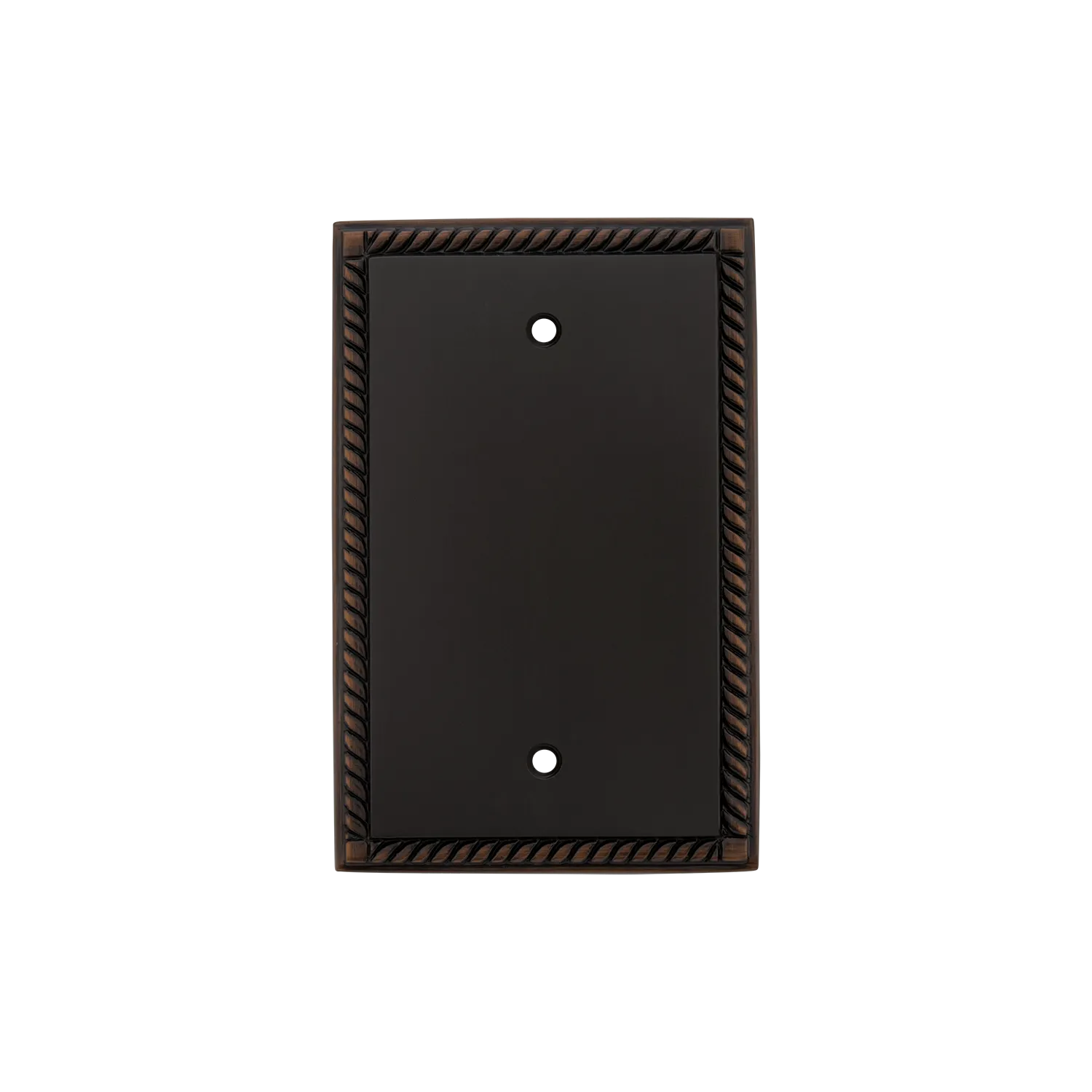 Rope Switch Plate with Blank Cover in Timeless Bronze