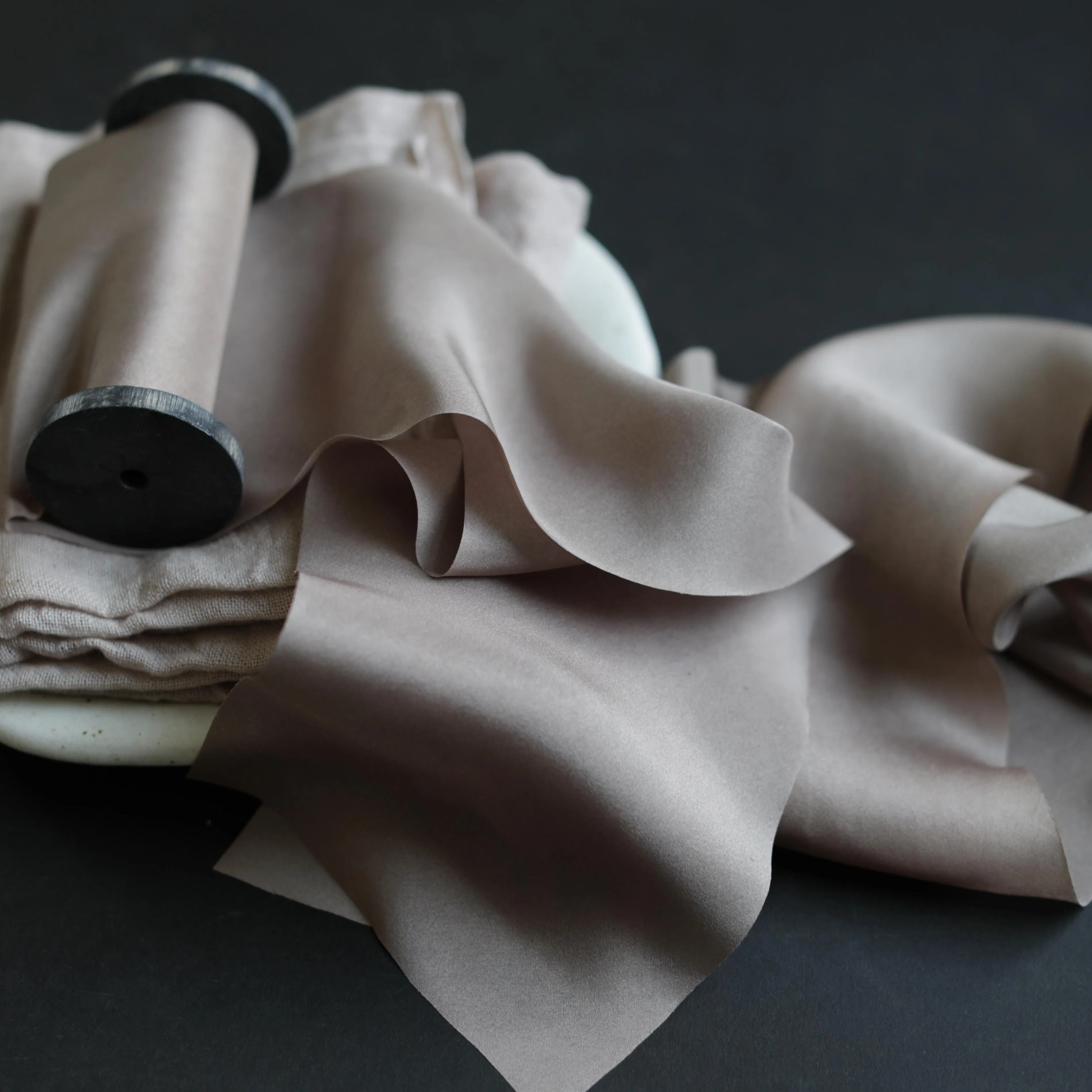 Rose Taupe Silk Ribbon