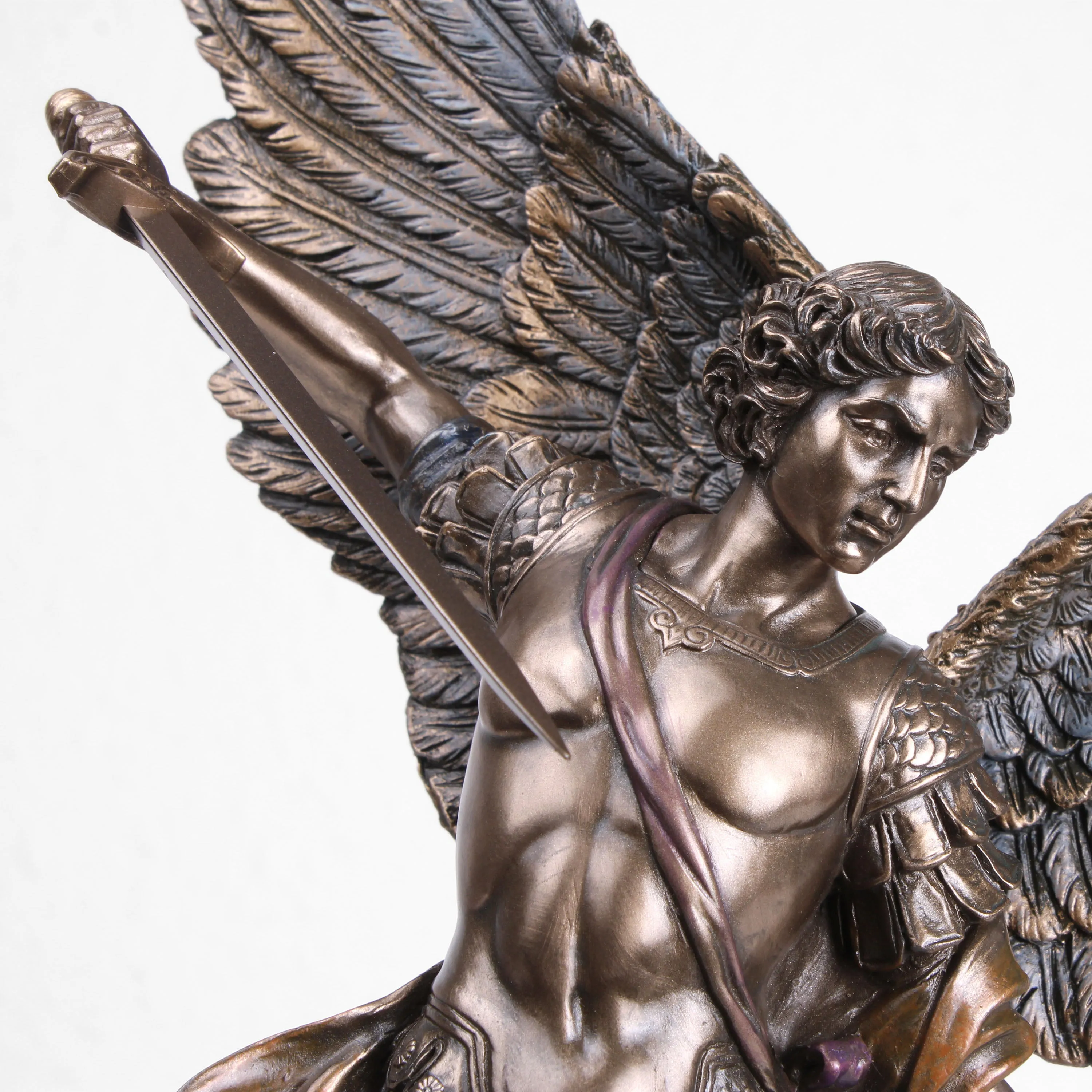 Saint Michael Statue (Cold Cast Bronze Sculpture)