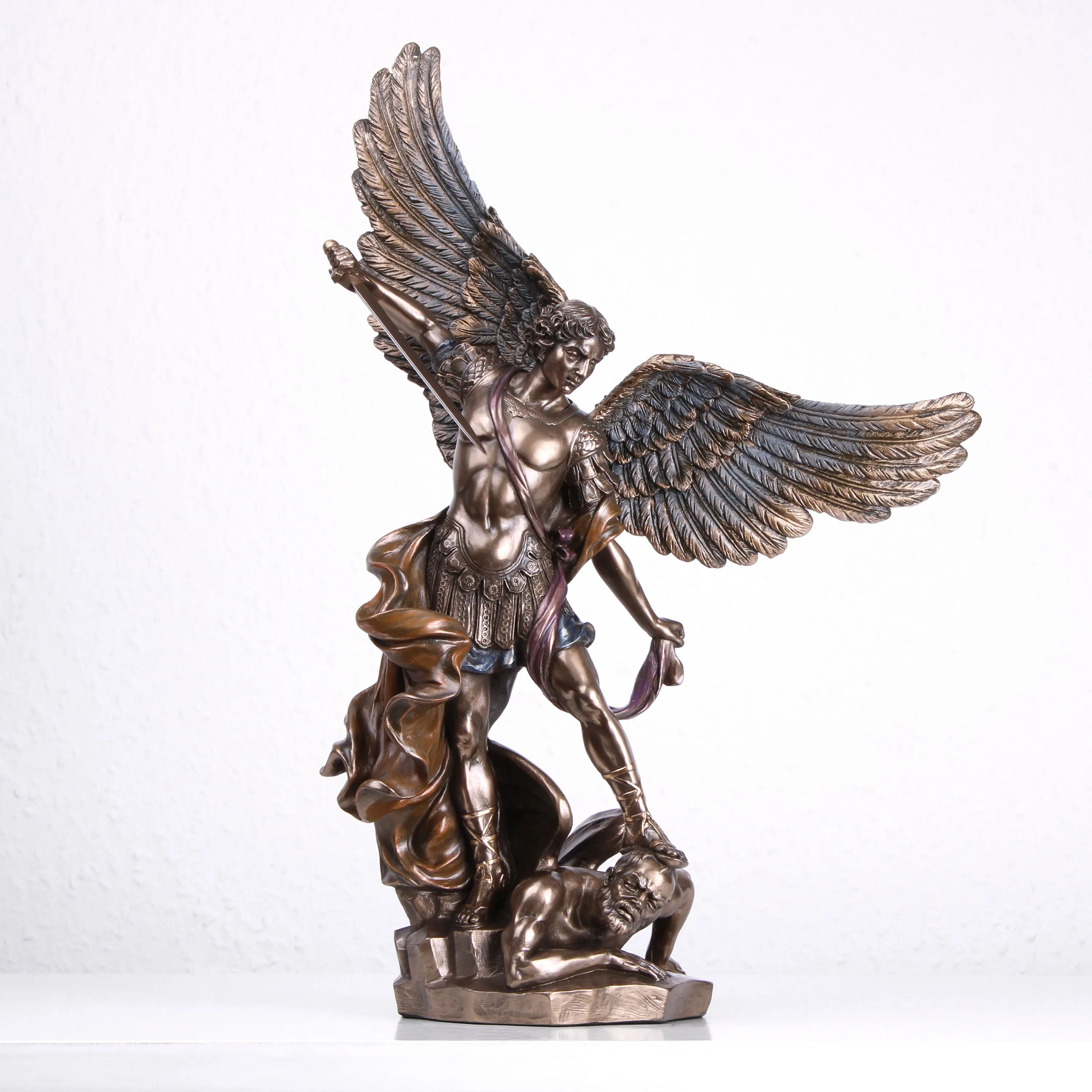 Saint Michael Statue (Cold Cast Bronze Sculpture)