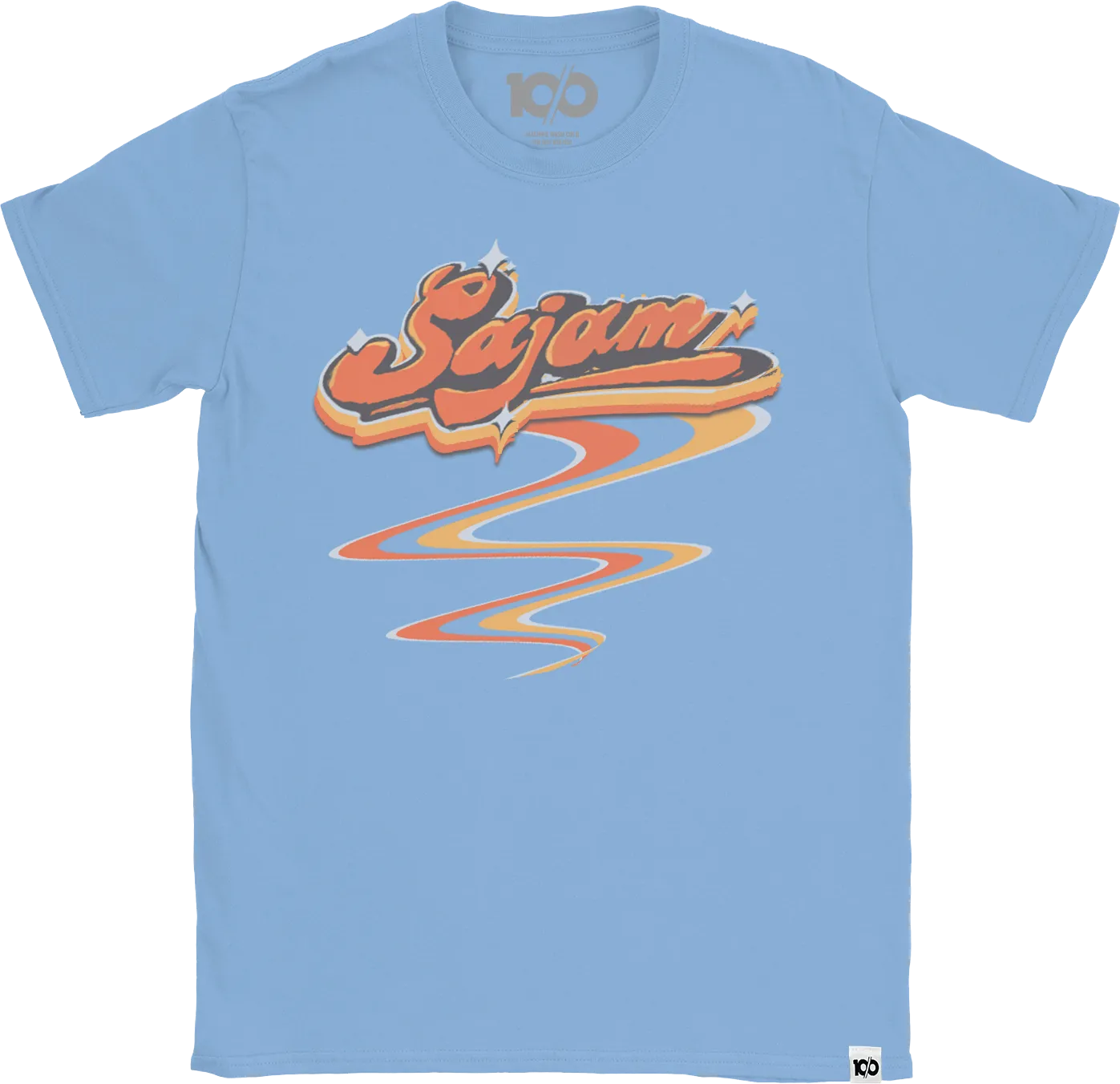 SAJAM - 'Retro' T-Shirt - Light Blue