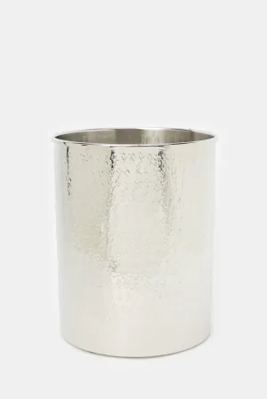 Silver Embossed Waste Bin