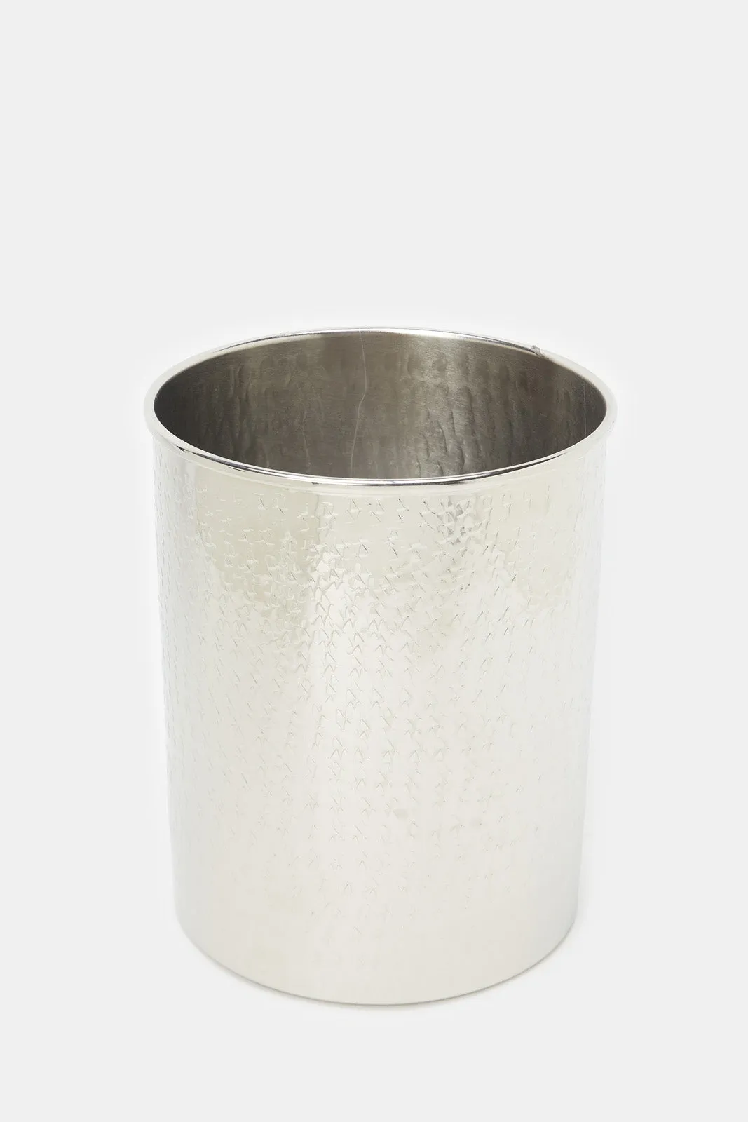 Silver Embossed Waste Bin