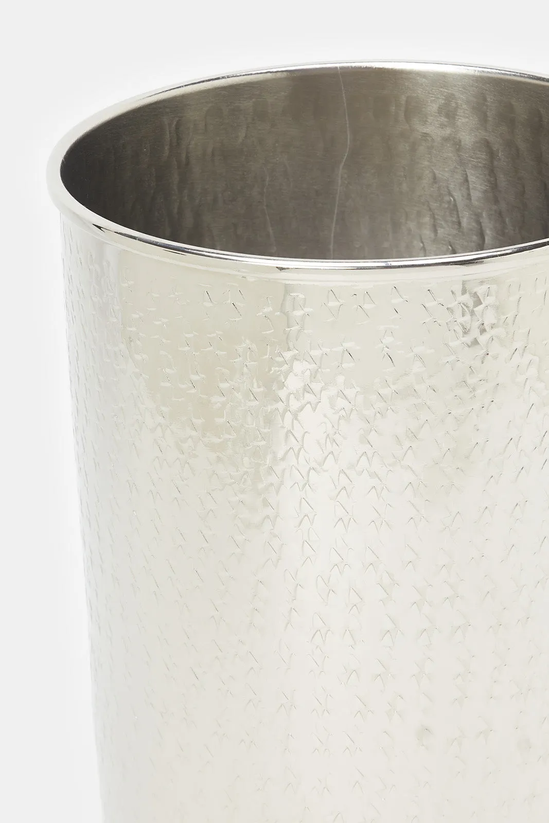 Silver Embossed Waste Bin