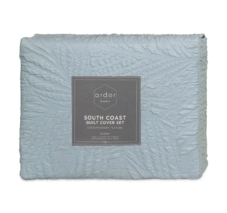 South Coast Quilt Cover Set Range Pale Blue