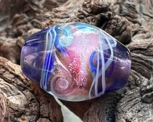 Sunset Swirls Lampwork Focal Bead SRA