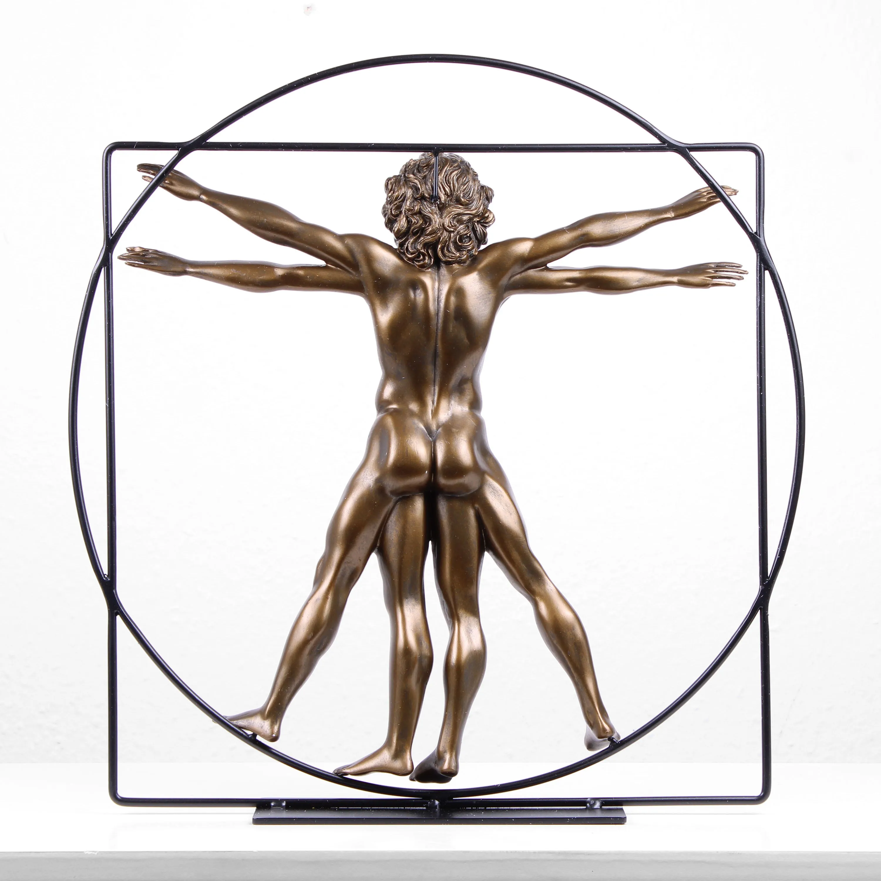 The Vitruvian Man Statue (Body Sculpture by Da Vinci) - Large