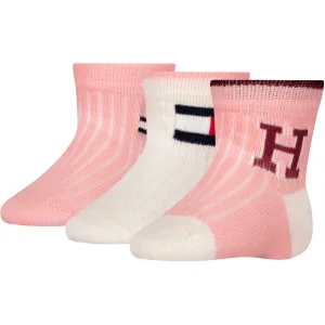 Tommy Hilfiger Soft Pink Baby Socks 3-pack Iconic Giftbox