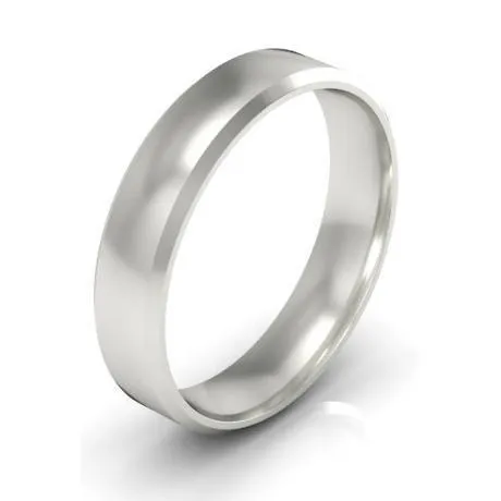 Traditional Beveled Wedding Ring 4mm