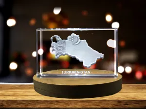 Turkmenistan 3D Engraved Crystal 3D Engraved Crystal Keepsake/Gift/Decor/Collectible/Souvenir