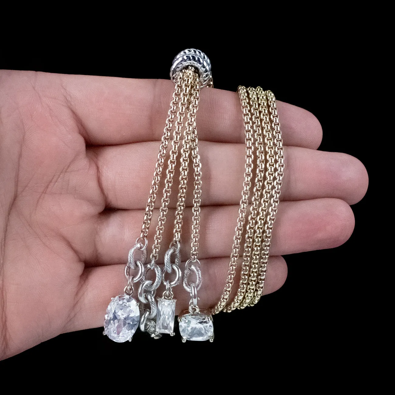 Vintage Long Crystal Tassel Chain Necklace