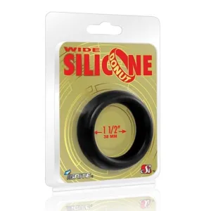 Wide Silicone Donut - Black - 1.5-Inch Diameter